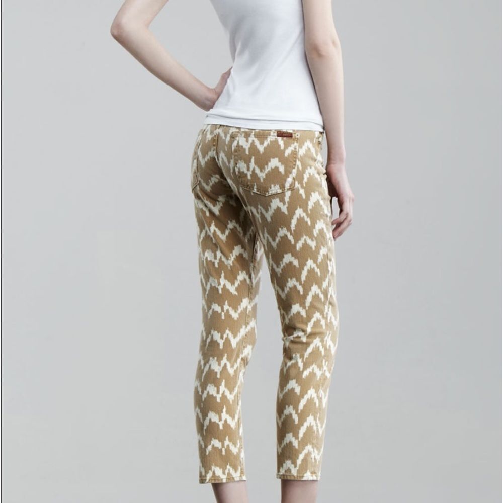 Seven For All Mankind IKat-Print Cropped Skinny Jeans Size 30